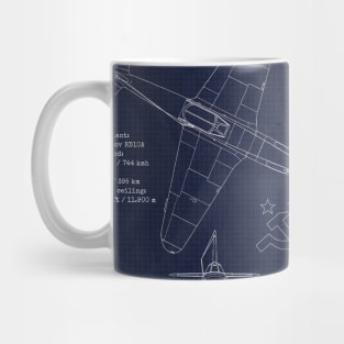 Yak17 Feather Blueprint Mug